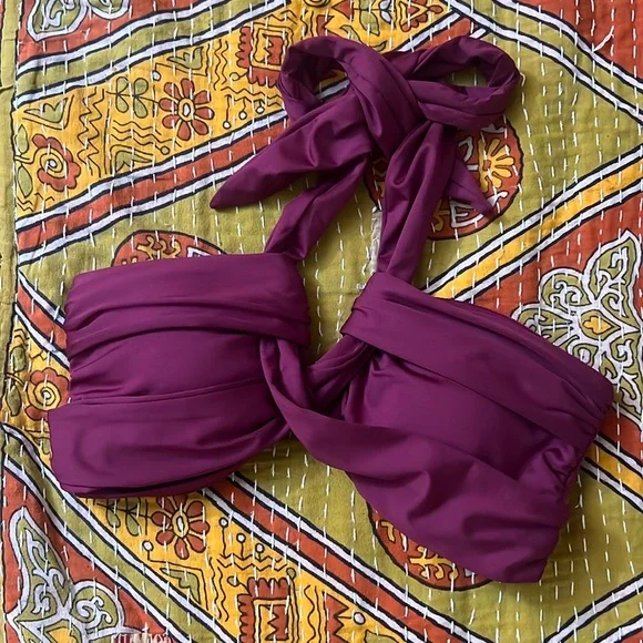 Seafolly Collective Halter Bandeau Bikini Top size 10 - Picture 2 of 12